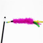 Красочный размер игрушки палочки дразнилки пера кота волос кролика подгонял ОДМ/ОЭМ Аккпетед поставщик